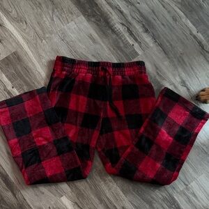 Maurices Women's Red and Black Plaid Pajama Pants